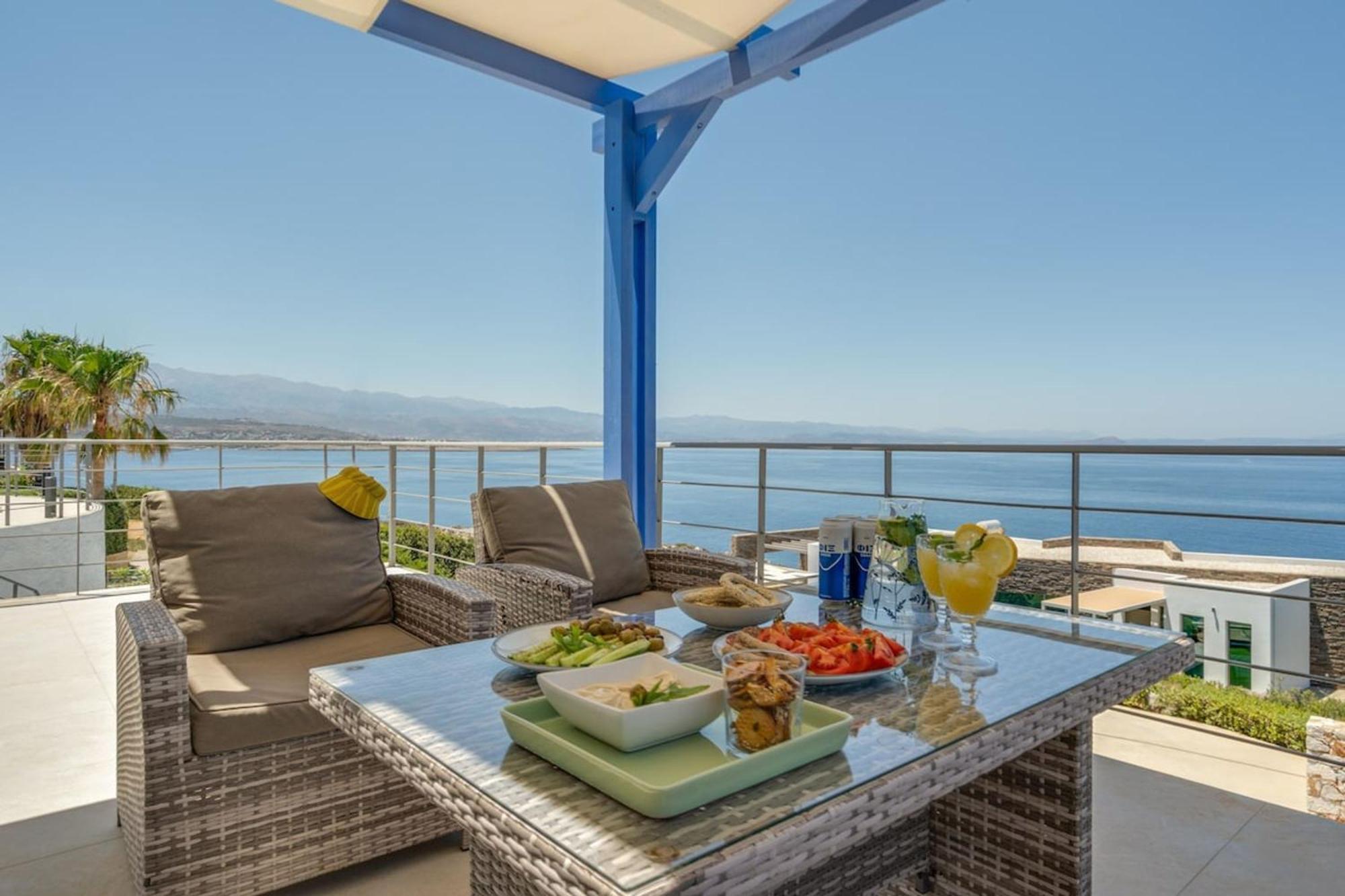Villa Hemera Ocean View Private Heated Pool Chorafakia Exterior foto
